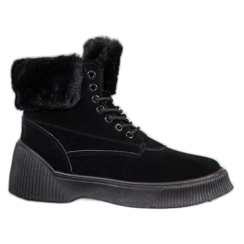 SHELOVET Taperki la modă pe platformă negru