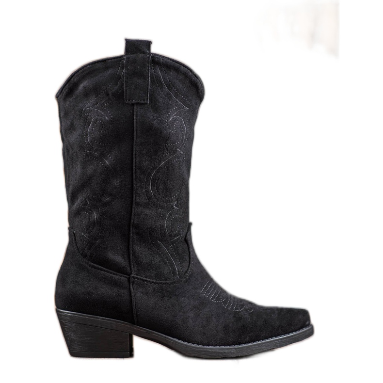 Seastar Cizme de cowboy slip-on cu model negru