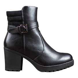J. Star Cizme confortabile din piele ecologică negru J. Star Cizme confortabile din piele ecologică negru