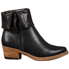 Kylie Cizme de cowboy cu partea superioară îndoită negru Kylie Cizme de cowboy cu partea superioară îndoită negru