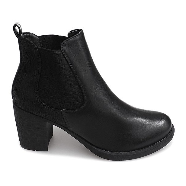 Ghete pe toc cu elastic 1227 negru