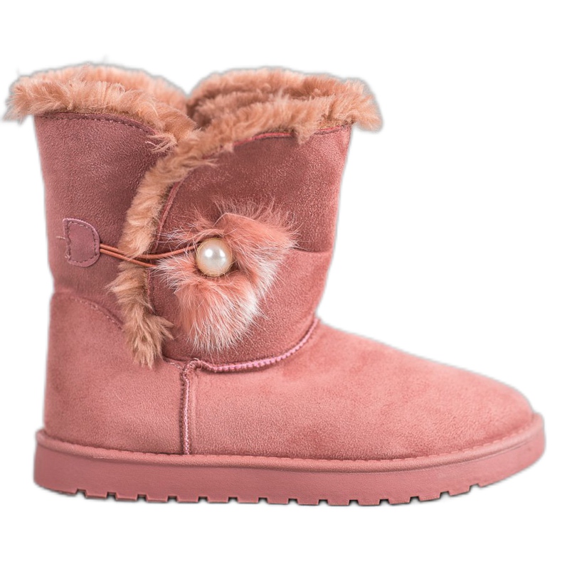 SHELOVET Mukluki cu o perlă roz