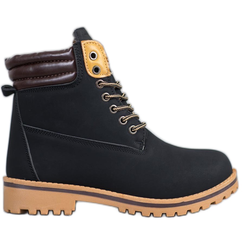 SHELOVET Cizme calde de drumeție pe platformă negru