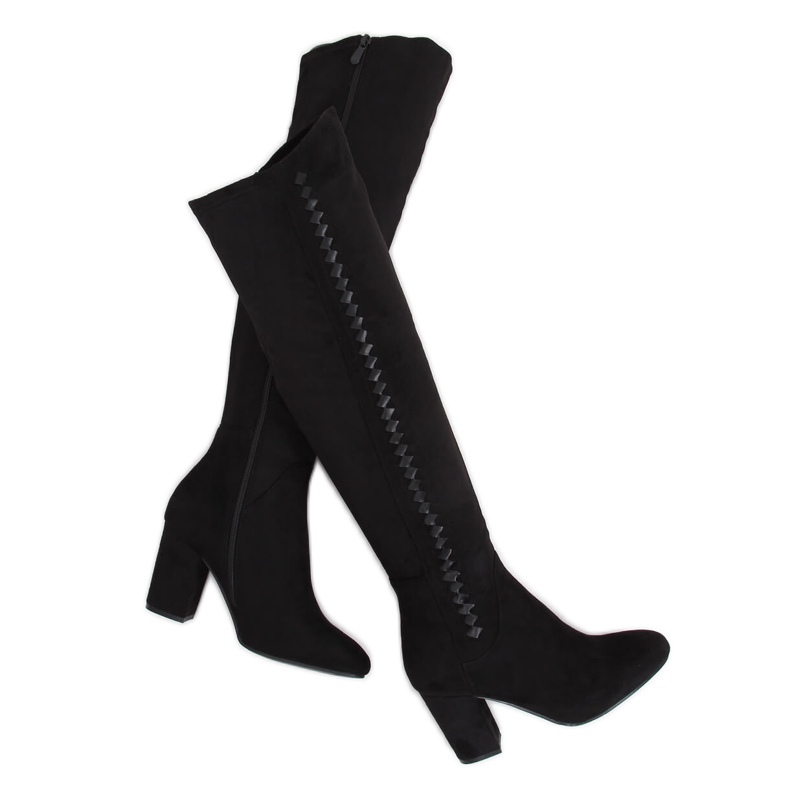 Cizme negre cu toc înalt 7539-GG Negru Cizme negre cu toc înalt 7539-GG Negru