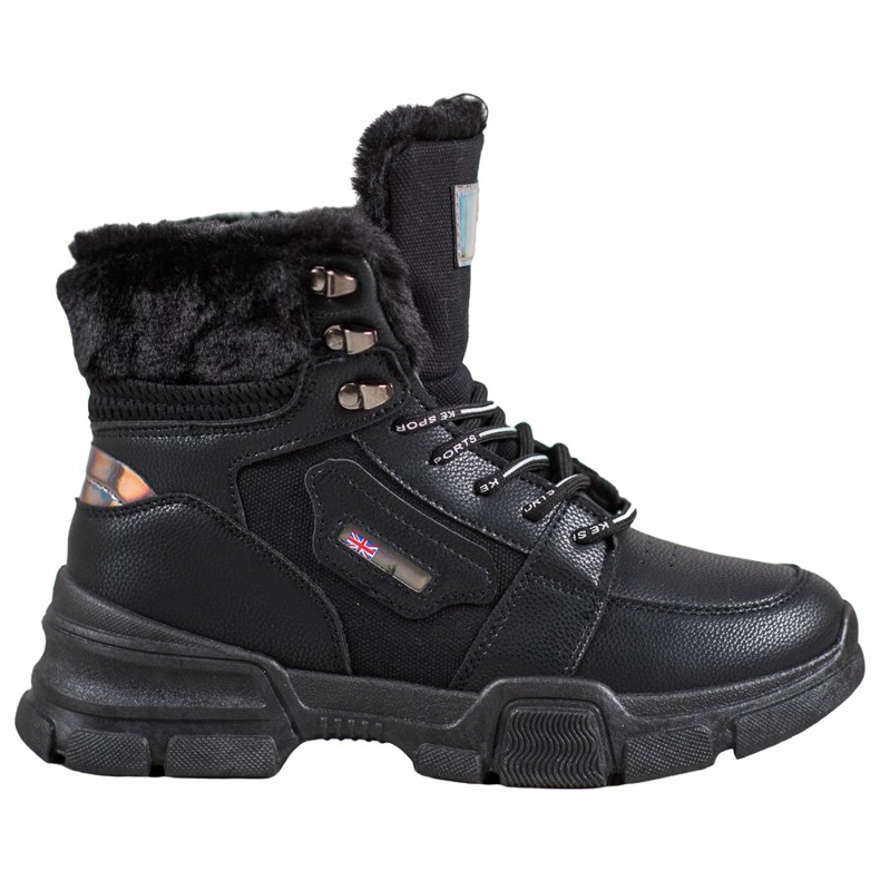 Yes Mile Adidași cu blană negru