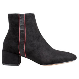 SHELOVET Cizme din piele de căprioară cu curea decorativă negru SHELOVET Cizme din piele de căprioară cu curea decorativă negru