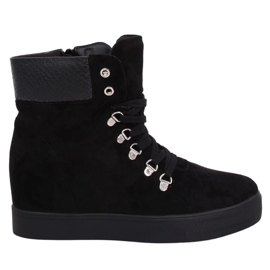 Cizme negre RQ216 Serpentine cu pene negre negru Cizme negre RQ216 Serpentine cu pene negre negru