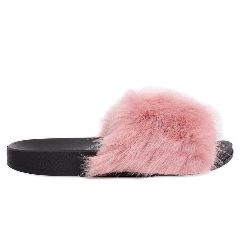 Papuci roz cu blană CK107P Roz