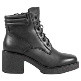 Super Mode Cizme confortabile din piele ecologică negru Super Mode Cizme confortabile din piele ecologică negru