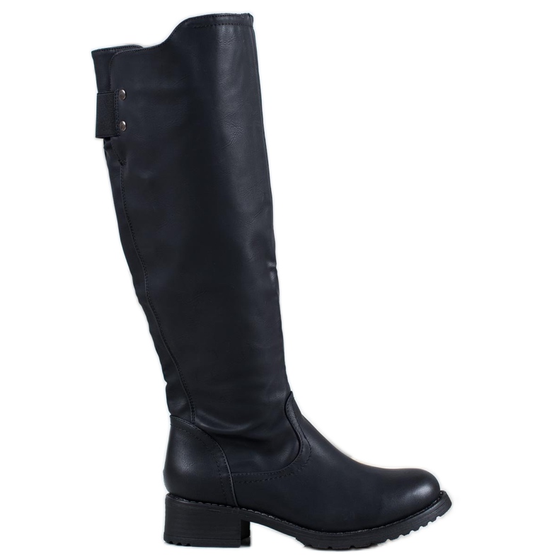 Super Me Cizme din piele ecologică negru