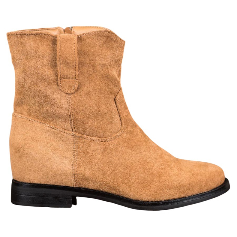 Ideal Shoes Cizme calde de cowboy pe o pană maro