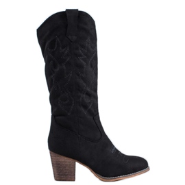 Abloom Cizme de cowboy negru Abloom Cizme de cowboy negru