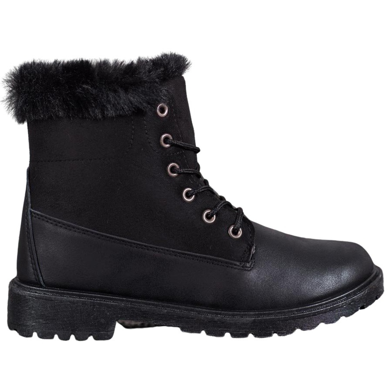 SHELOVET Trappers confortabili negru SHELOVET Trappers confortabili negru