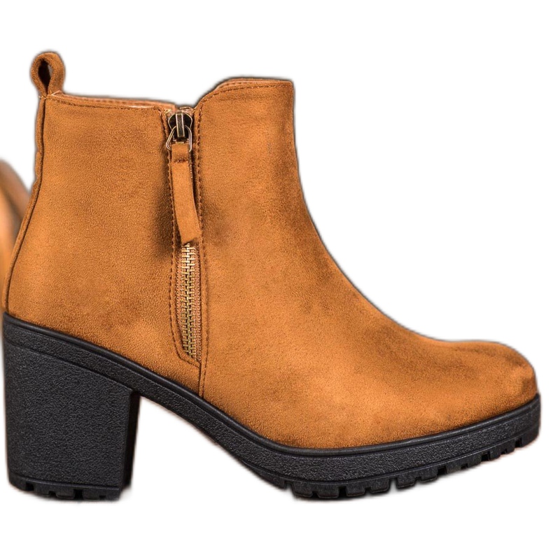 SHELOVET Cizme confortabile pe platformă maro