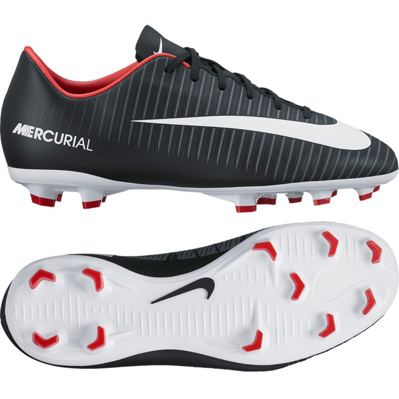 Pantofi de fotbal Nike Mercurial Vapor Xi Fg Jr 831945-002 negru negru Pantofi de fotbal Nike Mercurial Vapor Xi Fg Jr 831945-002 negru negru