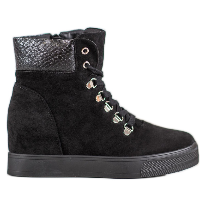 Bestelle Cizme cu pană la modă negru