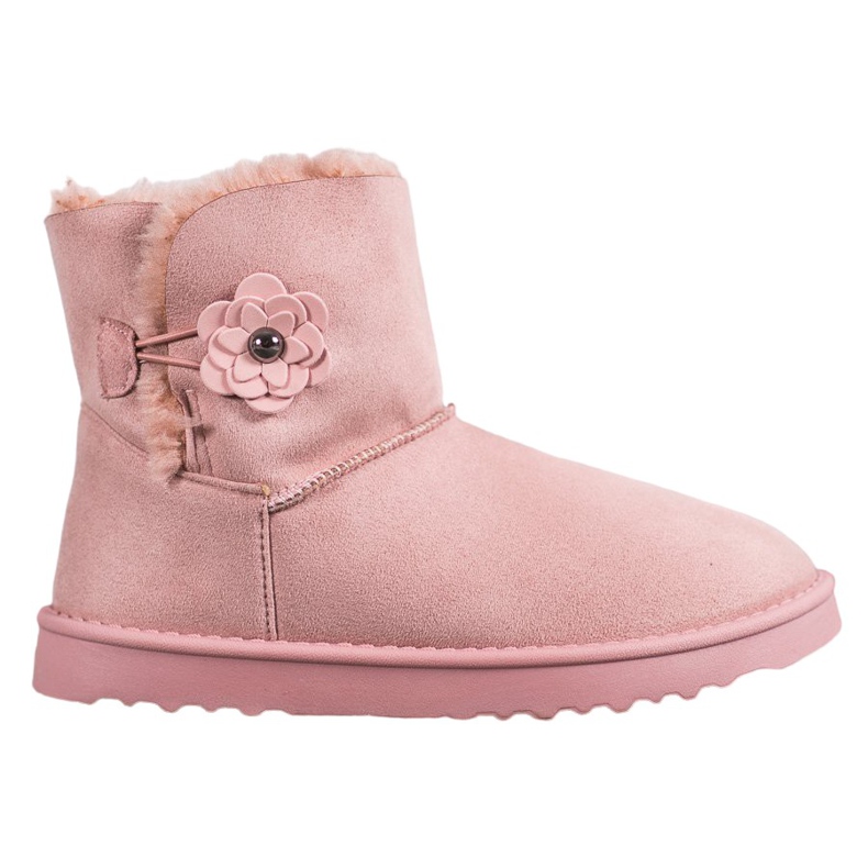 SHELOVET Mukluki cu floare roz