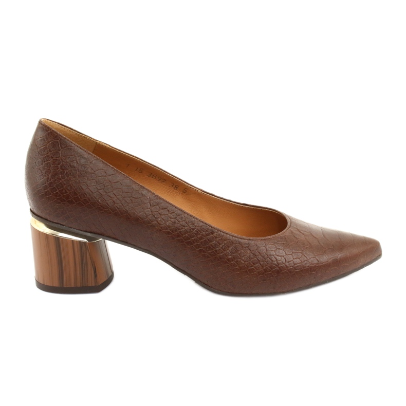 Pantofi pentru femei maro / piton Anis 3697
