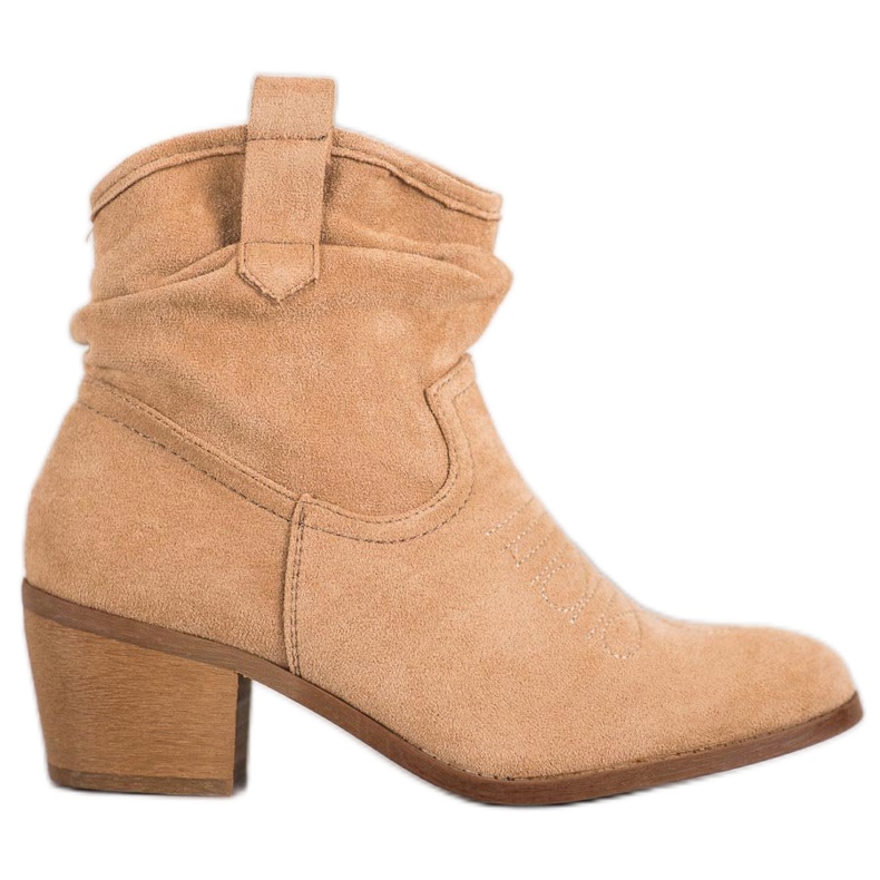 Super Mode Cizme de cowboy confortabile pe un post maro