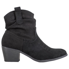 Super Mode Cizme de cowboy confortabile pe un post negru Super Mode Cizme de cowboy confortabile pe un post negru