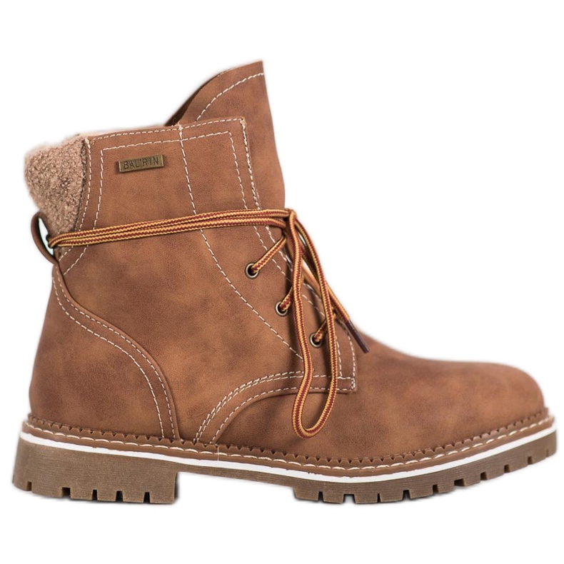 SDS Cizme dantelate cu izolație maro SDS Cizme dantelate cu izolație maro