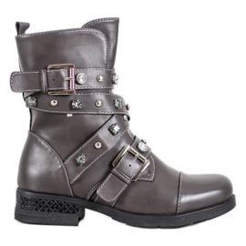 Kayla Muncitori calzi cu pietre de stras gri