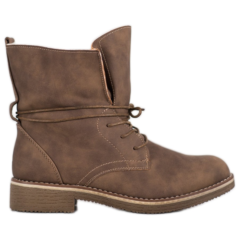 SDS Cizme legate cu o coadă de sus maro SDS Cizme legate cu o coadă de sus maro