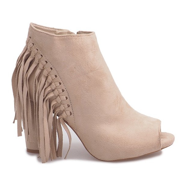 Deschideți cizmele pe un post 1526-3 Bej