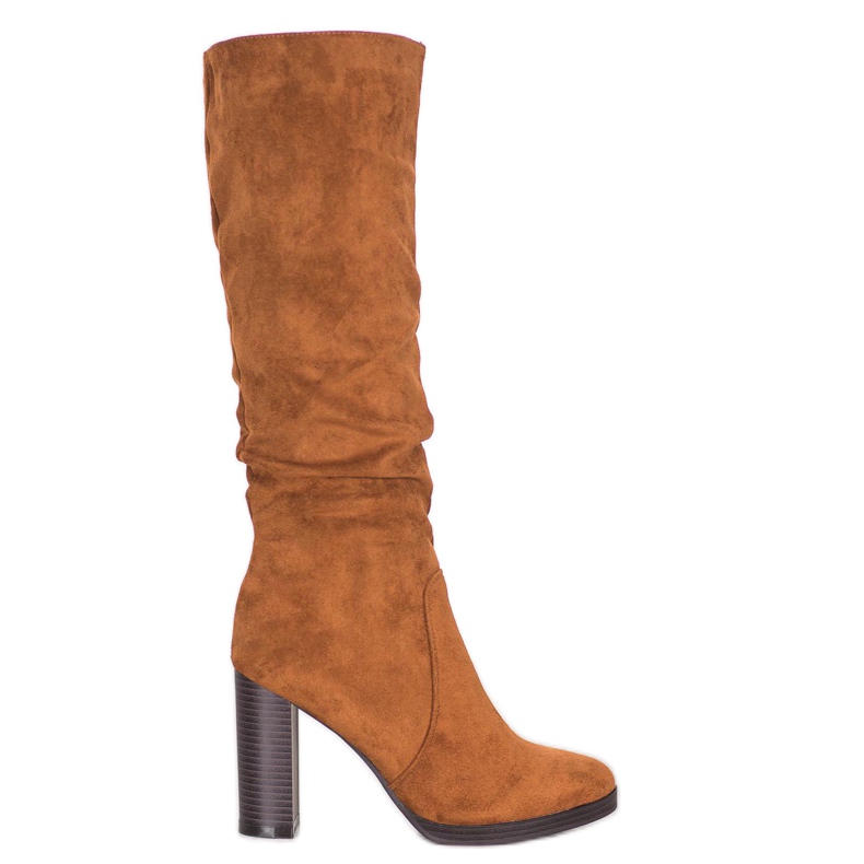 Super Me Cizme din piele de căprioară maro