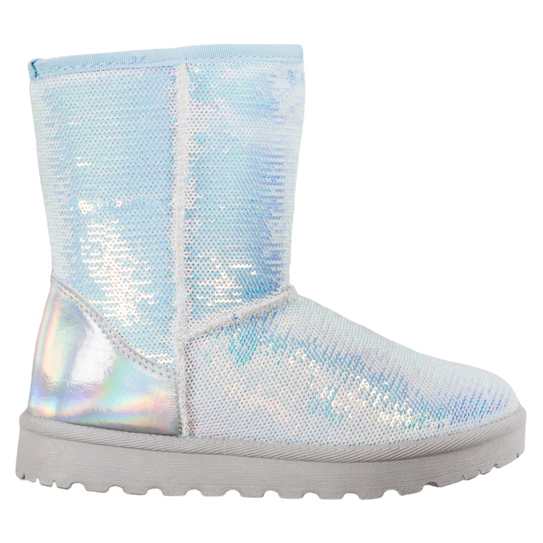 SHELOVET Mukluki Cu Paiete alb