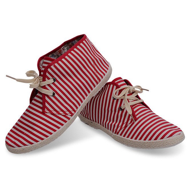 Cizme Adidași cu talpă de paie 2607 Roșu