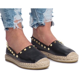 Espadrile negre cu crampoane Montana negru Espadrile negre cu crampoane Montana negru