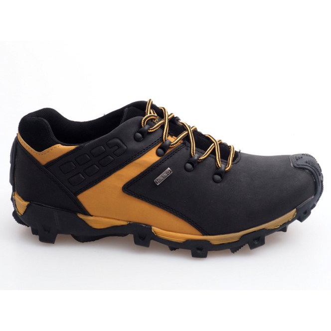 Cizme de Trekking Piele Nat HLD923 Negru galben