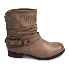 Cizme Cowboy ajurate 6153 Kaki Cizme Cowboy ajurate 6153 Kaki