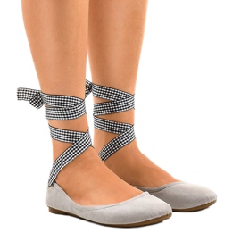 Balerini roz cu arc Acro gri