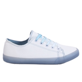 Adidași de damă alb și albastru pentru femei E3508 Albastru