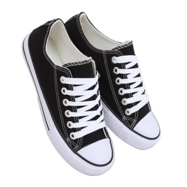 Adidași clasici negri pentru femei 7050Y Negru Adidași clasici negri pentru femei 7050Y Negru