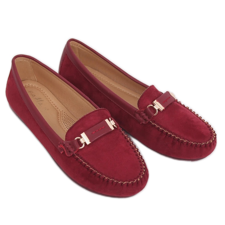 Mocasini dama bordeaux FM3024 Wine roșu