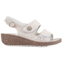 Goodin Sandale cu piele de piele maro Goodin Sandale cu piele de piele maro