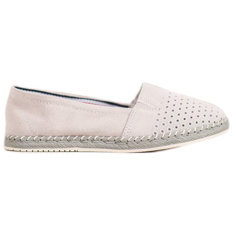 Goodin Balerină din piele ajurată gri