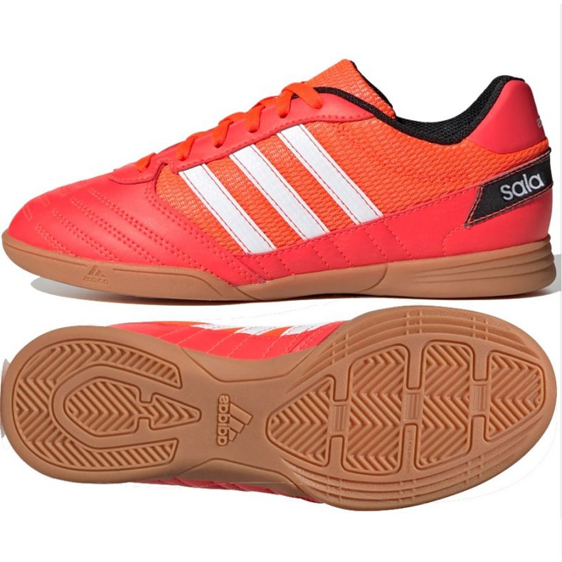 Încălțăminte de interior adidas Super Sala Jr FV2639 roșu portocale si rosii