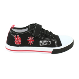 Adidași cu velcro American Club TEN10 negru roșu Adidași cu velcro American Club TEN10 negru roșu