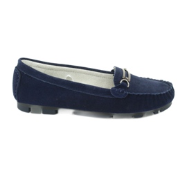 Mocasini din piele de antilopă Filippo DP 1202 albastru