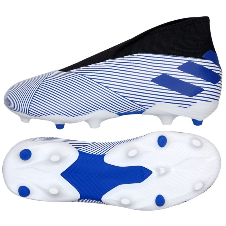 Ghete de fotbal Adidas Nemeziz 19.3 Ll Fg Jr EH0018 alb alb Ghete de fotbal Adidas Nemeziz 19.3 Ll Fg Jr EH0018 alb alb