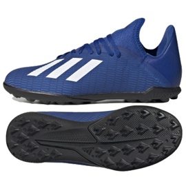 Ghete de fotbal Adidas X 19.3 Tf Jr EG7172 albastru albastru