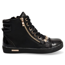 Adidași cu fermoar Y406 negru