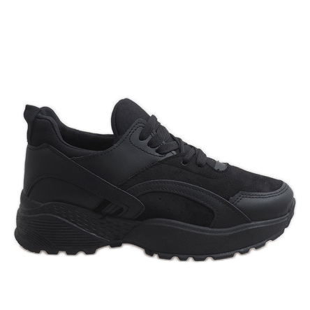 Pantofi sport negri la modă A88-18 negru