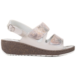 Goodin Sandale confortabile din piele multicolor