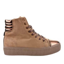 Adidași bej pe platforma pentru femei TL-53
