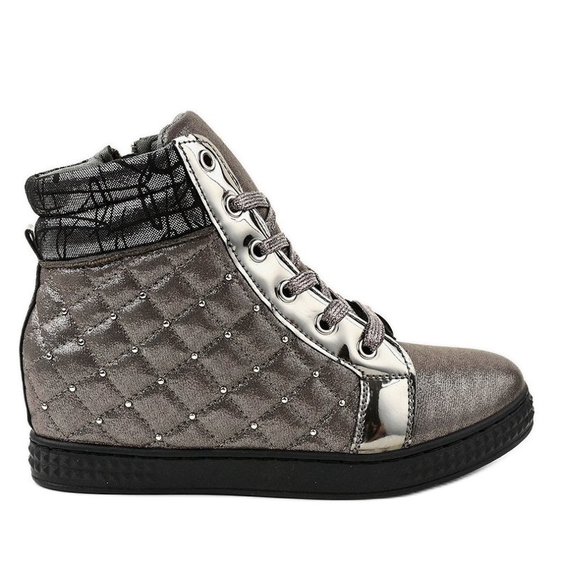 Adidași lăcuți gri pe o pană R468-3